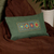 Embroidered cushion cover, 'Green Passage' - Folk Art Dark Green Cushion Cover with Embroidered Details