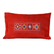 Embroidered cushion cover, 'Red Passage' - Handcrafted Classic Cross Embroidered Red Cushion Cover