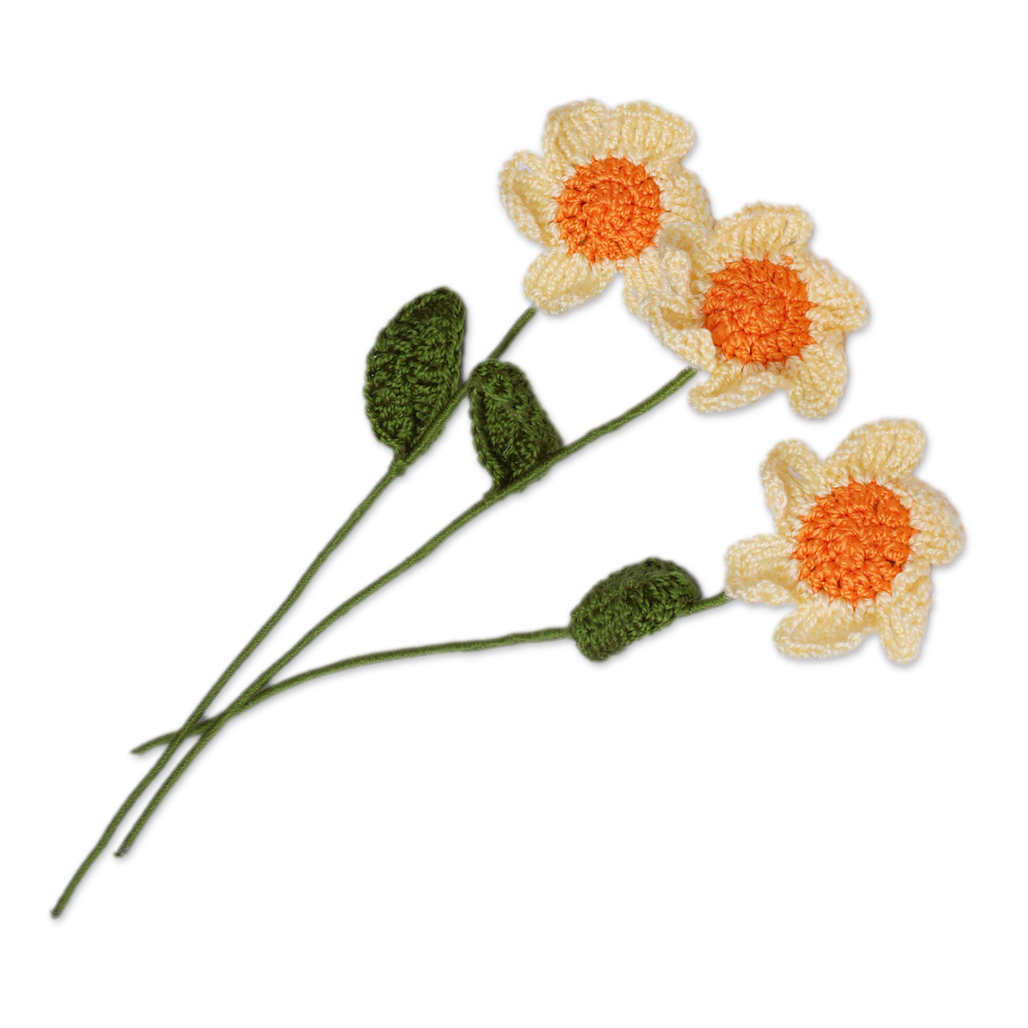UNICEF Market | Set of 3 Spring-Themed Crocheted Yellow Daisy Home ...