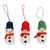 Wool felt ornaments, 'Snowman Colors' (set of 3) - Snowman-Themed Handcrafted 3-Piece Wool Felt Ornament Set