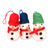 Wool felt ornaments, 'Snowman Colors' (set of 3) - Snowman-Themed Handcrafted 3-Piece Wool Felt Ornament Set