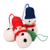 Wool felt ornaments, 'Snowman Colors' (set of 3) - Snowman-Themed Handcrafted 3-Piece Wool Felt Ornament Set