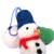 Wool felt ornaments, 'Snowman Colors' (set of 3) - Snowman-Themed Handcrafted 3-Piece Wool Felt Ornament Set