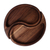 Wood snack plates, 'Yin & Yang Flavor' (set of 2) - Yin-and-Yang-Themed 2-Piece Walnut Wood Snack Plate Set