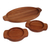 Wood serving plate and bowl set, 'Sylvan Banquet' (3 pieces) - Hand-Carved 3-Piece Beech Wood Serving Plate and Bowl Set