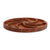 Wood appetizer plate, 'Tasty Whirl' - Armenian-Made Hand-Carved Round Beech Wood Appetizer Plate