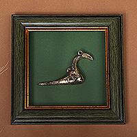 Bronze wall art, 'Freedom Tales' - Traditional Armenian Freedom Bird-Themed Bronze Wall Art