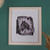 Intaglio print, 'Owls in Love' - Armenian Ink on Paper Intaglio Print of Romantic Owl Couple