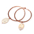 Cultured pearl hoop earrings, 'Pearly Infinity' - Cream-Toned Cultured Pearl and Antiqued Copper Hoop Earrings