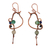 Agate and lapis lazuli dangle earrings, 'Chant of Harmony' - Antiqued Natural Agate and Lapis Lazuli Bird Dangle Earrings