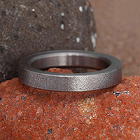 Titanium band ring, 'Minimalist Noble' - Minimalist-Inspired Titanium Band Ring in a Matte Finish