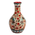 Ceramic vase, 'Pomegranate Nature' - Hand-Painted Pomegranate Tree-Themed Glazed Ceramic Vase