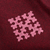 Cashmere wool shawl, 'Burgundy Star' - Hand-Embroidered and Woven Burgundy Cashmere Wool Shawl