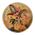 Ceramic decorative plate, 'Floral Utopia' - Painted Floral Ceramic Decorative Plate in Glazed Finish