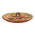 Ceramic decorative plate, 'Floral Utopia' - Painted Floral Ceramic Decorative Plate in Glazed Finish