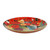 Ceramic decorative plate, 'Tulip Bloom' - Tulip-Themed Painted Red and Green Ceramic Decorative Plate