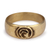 Brass band ring, 'Labyrinth of Leaders' - Traditional Folk Art Brass Band Ring with Spiral Detail