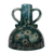 Ceramic vase, 'Dandelion Dreams' - Dandelion-Themed Hand-Painted Teal Ceramic Vase from Armenia