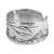 Sterling silver wrap ring, 'Bird Chant' - Bird-Themed Polished and Oxidized Sterling Silver Wrap Ring