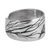 Sterling silver wrap ring, 'Bird Chant' - Bird-Themed Polished and Oxidized Sterling Silver Wrap Ring