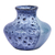 Ceramic vase, 'Armenian Waters' - Glazed Abstract-Themed Blue Ceramic Vase Made in Armenia