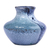 Ceramic vase, 'Armenian Waters' - Glazed Abstract-Themed Blue Ceramic Vase Made in Armenia