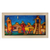 Batik wall art, 'The Night' - Hand-Painted Framed Batik Silk Wall Art of Armenian Town