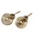 Brass drop earrings, 'Sublime Spirals' - Modern Spiral-Themed Drop Earrings with Antique Finish