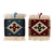 Wool and cotton blend wall hangings, 'Water & Fire' (set of 2) - Blue and Red Loomed Cross-Themed 2-Piece Wall Hanging Set