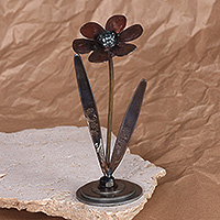 Recycled metal sculpture, 'The Chamomile' - Nature-Inspired Recycled Metal Chamomile Flower Sculpture