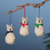 Wool felt ornaments, 'Sheep Colors' (set of 3) - Set of 3 Handcrafted Sheep-Themed 100% Wool Felt Ornaments