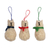 Wool felt ornaments, 'Sheep Colors' (set of 3) - Set of 3 Handcrafted Sheep-Themed 100% Wool Felt Ornaments