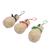 Wool felt ornaments, 'Sheep Colors' (set of 3) - Set of 3 Handcrafted Sheep-Themed 100% Wool Felt Ornaments