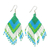 Beaded dangle earrings, 'Adella' - colourful Beaded Dangle Earrings from India