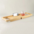 Wood bathtub tray, 'Bathe in Bliss' - Pine Wood Adjustable Bathtub Tray from India