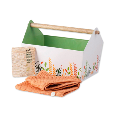 Curated gift box, 'Rejuvenate Box' - Curated Gift Box for Self Care with Bath Accessories