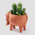 Terracotta planter, 'Elephant Garden' - Terracotta Clay Elephant Planter from India