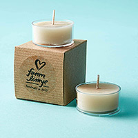 Soy and beeswax tea light candles, 'Soulful Glow' (pair) - Pair of Soy & Beeswax Tealight Candles from Haiti
