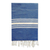 Cotton bath towel, 'Peshtemal Plush' - 100% Turkish Cotton Blue Towel
