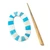 Bone and mango wood hair pin, 'Coastal Chic' - Turquoise Bone and Wood Hair Pin Accessory from India