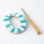 Bone and mango wood hair pin, 'Coastal Chic' - Turquoise Bone and Wood Hair Pin Accessory from India