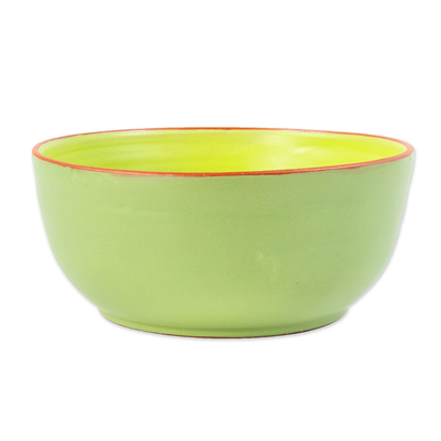 Ceramic vegetable bowl, 'Kelli' - Ceramic Vegetable Bowl from Nepal