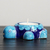 Ceramic candleholder, 'Sea Turtle' - Blue Ceramic Turtle Tea Light Candleholder from India