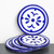 Posavasos de cerámica, (juego de 4) - Juego de 4 posavasos de cerámica azul fabricado en la India