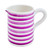 Ceramic creamer pitcher, 'Striped Mauve' - Purple Striped Ceramic Creamer Pitcher from Morocco