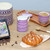 Ceramic creamer pitcher, 'Striped Mauve' - Purple Striped Ceramic Creamer Pitcher from Morocco