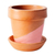 Terracotta planter, 'Sleek Garden in Pink' - Terracotta Planter Pot from India