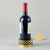 Gold-plated brass bottle coaster, 'Elegant Entertainer' - Modern Brass Champagne Wine Bottle Coaster from India