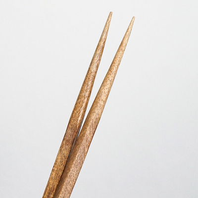 Mango wood chopsticks, 'Gastronomy' - Wood Carved Chopsticks Handcrafted in India