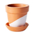 Terracotta planter, 'Sleek Garden in White' - Terracotta Planter Pot from India